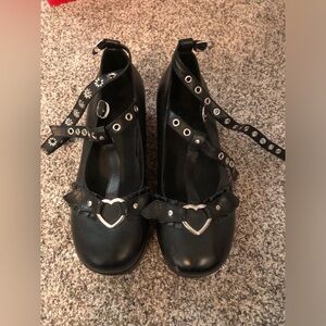 Black bat Mary Janes